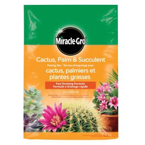Terreau d'empotage MIRACLE GRO pour cactus, palmiers et plantes grasses
