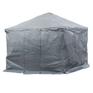 Toile de protection hivernale pour gazébo 10 pi x 10 pi Gris Sojag.