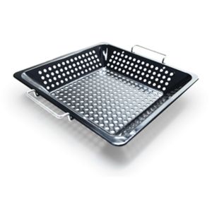 Wok en acier inoxydable pour le barbecue