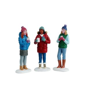Figurines chocolat chaud entre amies
