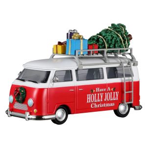 Fourgon de Noël rouge Holly Jolly Christmas