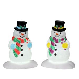 Ensemble de 2 bonhommes de neige Holly Hat