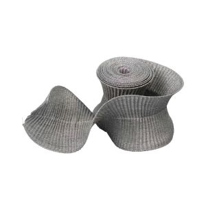 Ruban décoratif taupe gondolé