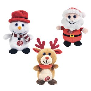 Peluche animé musicale assortis 8 po