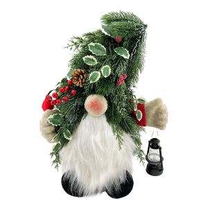 Gnome ave chapeau de verdure 18.5 po