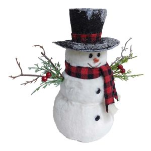 Bonhomme de neige avec chapeau et foulard 10 po