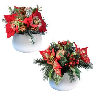 Arrangement floral de poinsettia 26 po