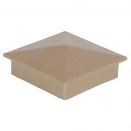 Capuchon de plastique brun pour poteau de clôture