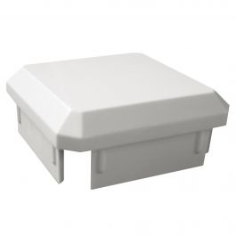 Capuchon de plastique blanc pour poteau de clôture