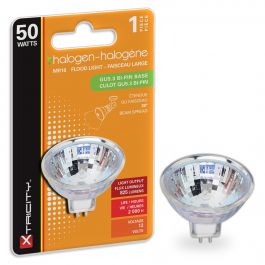 Ampoule halogène MR16 à faisceau large et culot GU5.3 BI-PIN