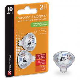 Ampoule halogène MR11 à faisceau large et culot GU4 BI-PIN