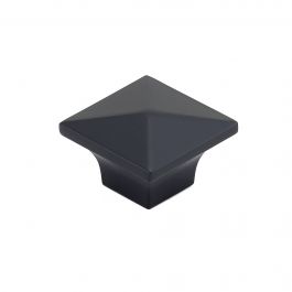 Bouton d'armoire classique en métal noir mat