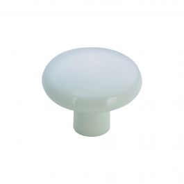 Bouton d'armoire en plastique blanc 1 1/4 po’’