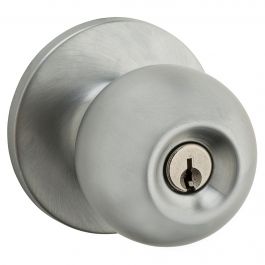 Poignée d'entrée à clé Régina Argent brossé