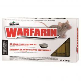 Bloc d'appât avec point d'appât inviolable Warfarine