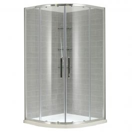 Douche néo-ronde MANCHESTER avec cadre en aluminium chromé