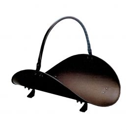 Panier à Bûches En Métal Noir 38x36x42 Cm - Prêt à L'emploi, Thermolaqué, Stable, Pour Rangement Bois Cheminée