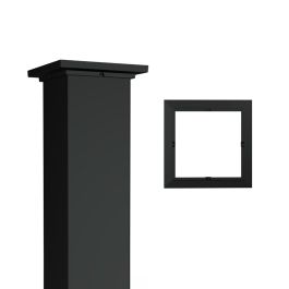 Colonne carrée noire en aluminium
