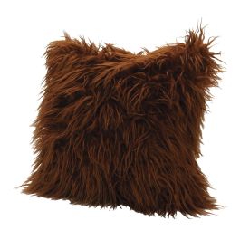 Coussin décoratif en fausse fourrure Sienna Mongolie