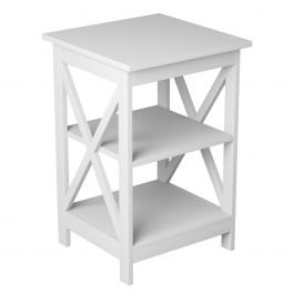 Table d'appoint carrée blanche
