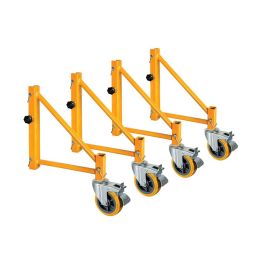 Ensemble de 4 stabilisateurs avec roues pour échafaud Baker Jobsite