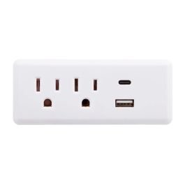 Multiprise blanche avec prise USB