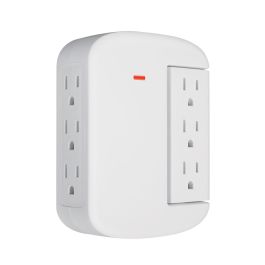 Multiprise pivotante blanche à 6 prises