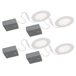 Luminaires blancs encastrés complets à DEL Disk Tone