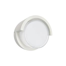 Luminaire mural rond blanc d'extérieur Malibu