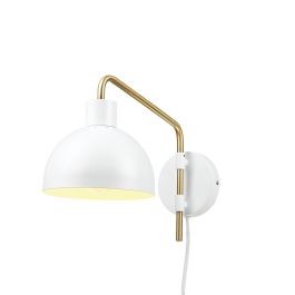Luminaire mural blanc mat avec accent bronze Dimitri