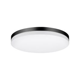 Plafonnier rond noir DEL Valerio