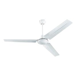 Ventilateur de plafond industriel en acier blanc à 3 pales Lighting