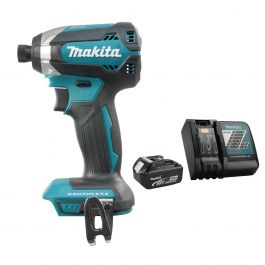 Ensemble visseuse à choc 1/4 po, batterie 18 V 4 ampères et chargeur rapide