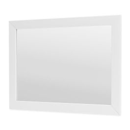 Miroir de salle de bain au contour blanc