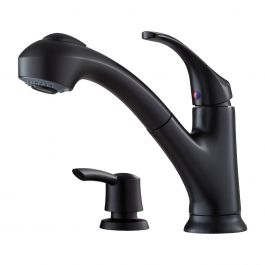 Robinet de cuisine noir à bec rétractable Shelton