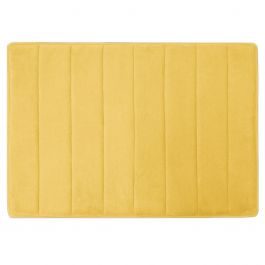 Tapis de bain jaune en mousse mémoire