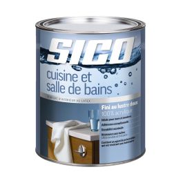 Peinture pour cuisine et salle de bain Fini lustre doux Blanc naturel Base 1
