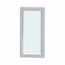 Fenêtre fixe pour cabanon en PVC blanc