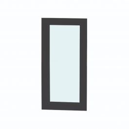 Fenêtre fixe de cabanon en PVC noir