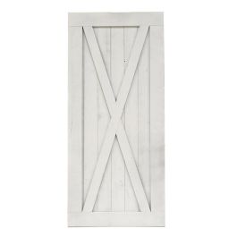 Porte de grange en pin Modèle X blanc