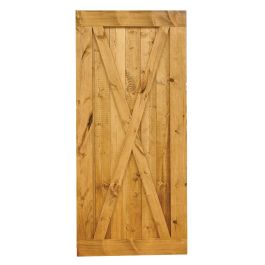 Porte de grange en pin Modèle X miel