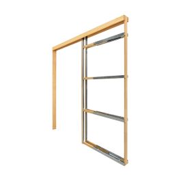 Bâti de porte escamotable assemblé avec rail et quincaillerie 36 po