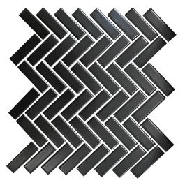 Mosaïque de porcelaine CLIFF couleur Noire