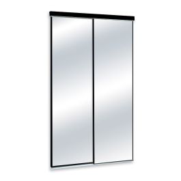 Porte miroir coulissante à cadrage noir