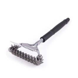 Brosse à ressorts triples et à tête large pour grille