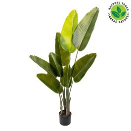 Plante artificielle oiseau du paradis avec pot noir
