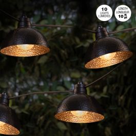 Jeu de 10 lumières claires avec abat-jour en métal