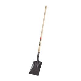 Pelle carrée long manche en bois et dos creux