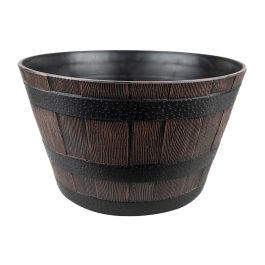 Jardinière ronde d'aspect baril de bière