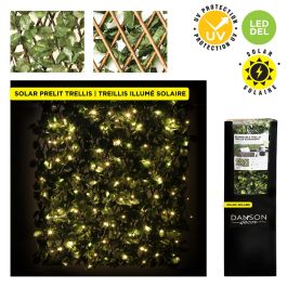 Treillis à énergie solaire feuilles d'érable avec lumières DEL